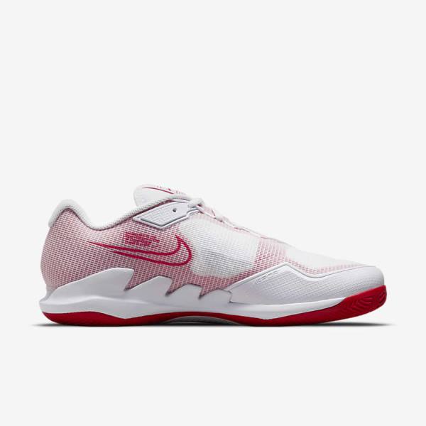 Nike NikeCourt Air Zoom Vapor Pro Clay Court Muške Tenisice Za Tenis Bijele Crvene | NK207JXL