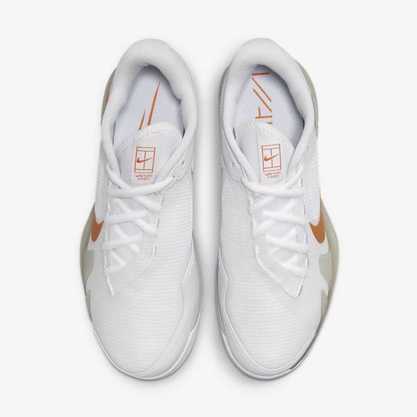 Nike NikeCourt Air Zoom Vapor Pro Hard-Court Ženske Tenisice Za Tenis Bijele Svijetlo Bež Plave | NK657OCL