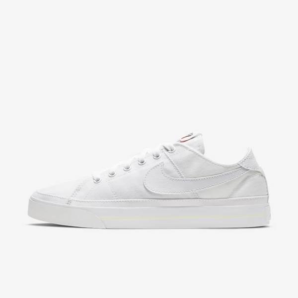 Nike NikeCourt Legacy Canvas Ženske Tenisice Bijele | NK724DGQ