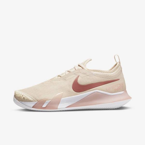 Nike NikeCourt React Vapor NXT Clay Court Ženske Tenisice Za Tenis Bijele Koraljne Crvene | NK708ZHG