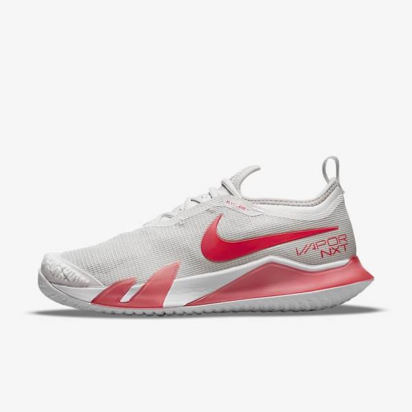 Nike NikeCourt React Vapor NXT Hard Court Ženske Tenisice Za Tenis Svijetlo Bež Bijele | NK041PTK