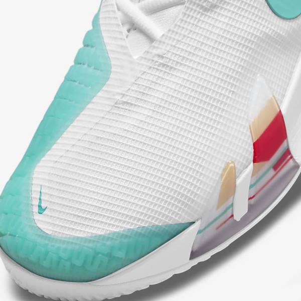 Nike NikeCourt React Vapor NXT Hard-Court Muške Tenisice Za Tenis Bijele Crvene Bordo Tirkizne | NK108JYH