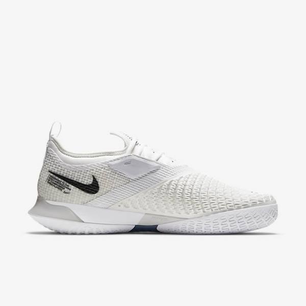 Nike NikeCourt React Vapor NXT Hard-Court Muške Tenisice Za Tenis Bijele Sive Crne | NK614OPT