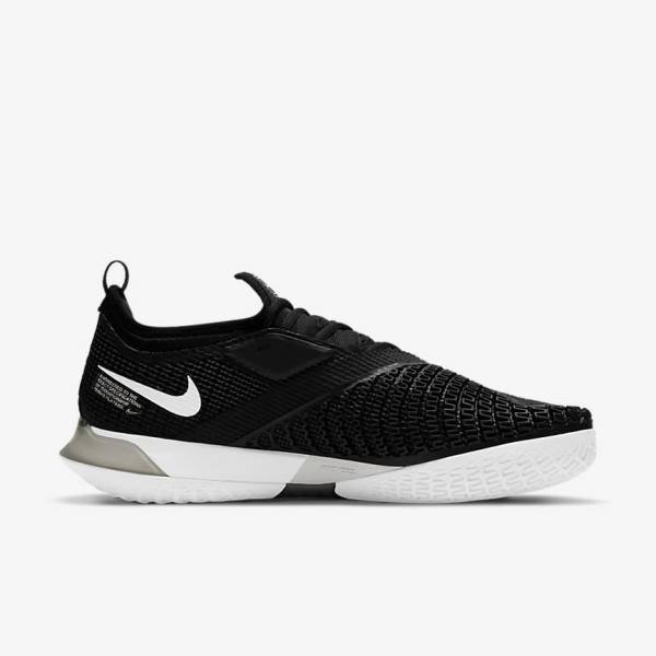 Nike NikeCourt React Vapor NXT Hard-Court Muške Tenisice Za Tenis Crne Bijele | NK812DJQ