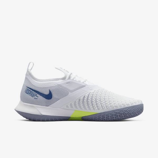 Nike NikeCourt React Vapor NXT Hard-Court Muške Tenisice Za Tenis Bijele Tamnoplave | NK849ZAN