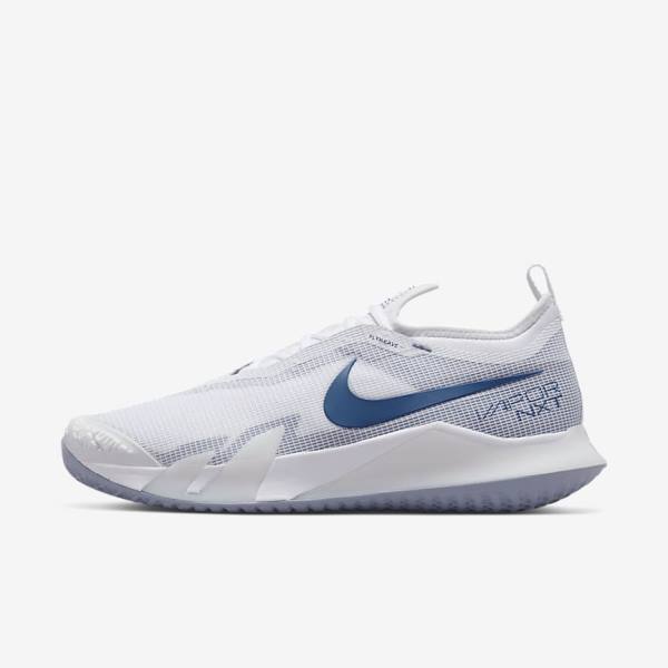 Nike NikeCourt React Vapor NXT Hard-Court Muške Tenisice Za Tenis Bijele Tamnoplave | NK849ZAN