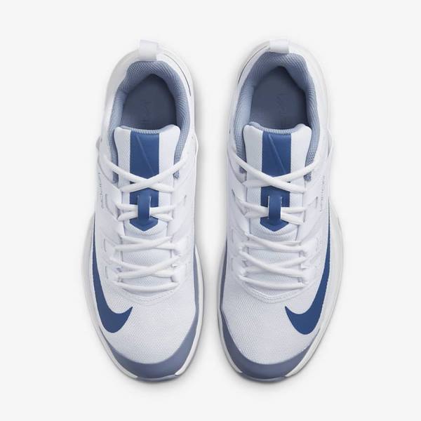 Nike NikeCourt Vapor Lite Hard Court Muške Tenisice Za Tenis Bijele Tamnoplave | NK591VNG