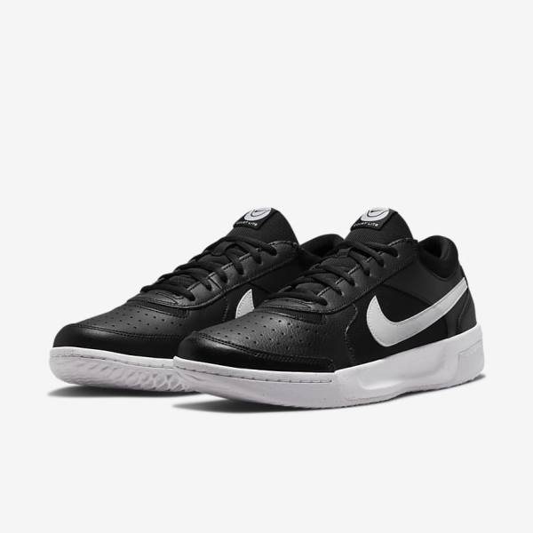 Nike NikeCourt Zoom Lite 3 Hard Court Muške Tenisice Za Tenis Crne Bijele | NK134DAP