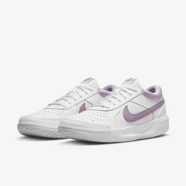 Nike NikeCourt Zoom Lite 3 Ženske Tenisice Za Tenis Bijele | NK219ACZ