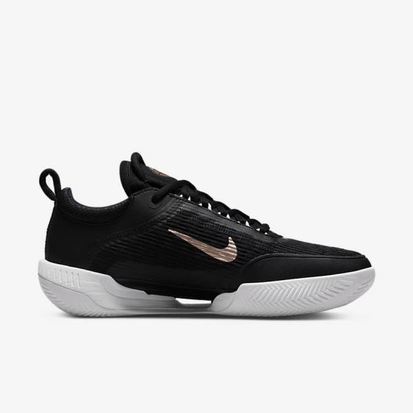 Nike NikeCourt Zoom NXT Clay Court Ženske Tenisice Za Tenis Crne Bijele Tamno Sive Metalne Crvene Smeđe | NK634TZW