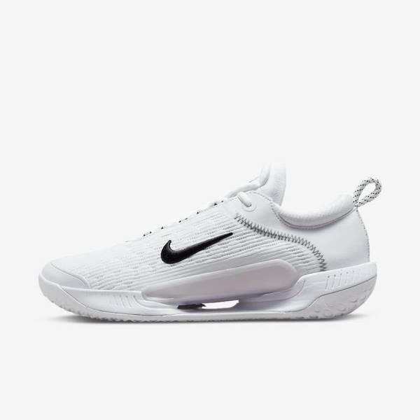 Nike NikeCourt Zoom NXT Hard Court Muške Tenisice Za Tenis Bijele Crne | NK895ZGR