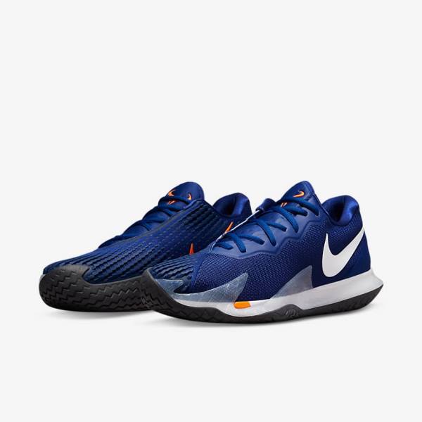 Nike NikeCourt Zoom Vapor Cage 4 Rafa Hard Court Muške Tenisice Za Tenis Kraljevska Plava Plave Narančaste Crne Bijele | NK097APC