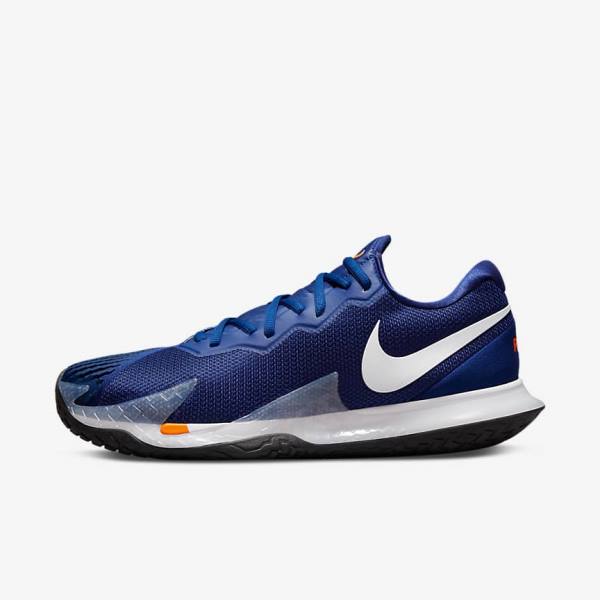 Nike NikeCourt Zoom Vapor Cage 4 Rafa Hard Court Muške Tenisice Za Tenis Kraljevska Plava Plave Narančaste Crne Bijele | NK097APC