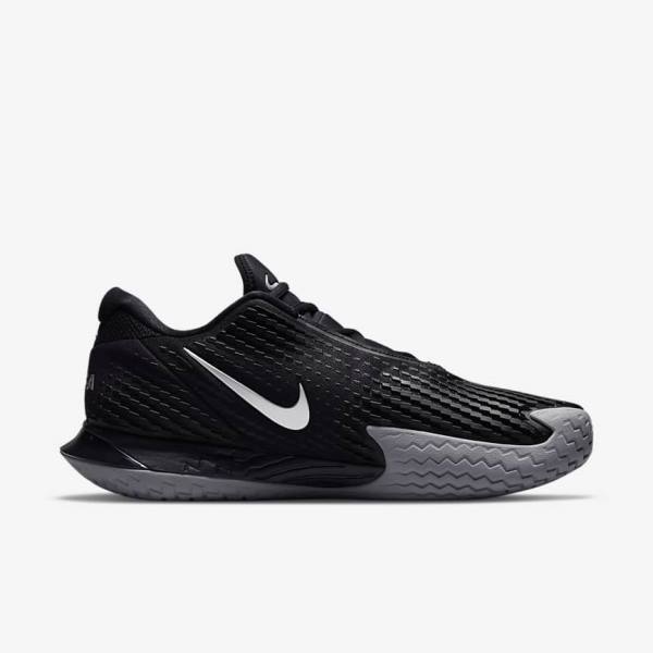 Nike NikeCourt Zoom Vapor Cage 4 Rafa Hard Court Muške Tenisice Za Tenis Crne Metalne Srebrne | NK671ZPM