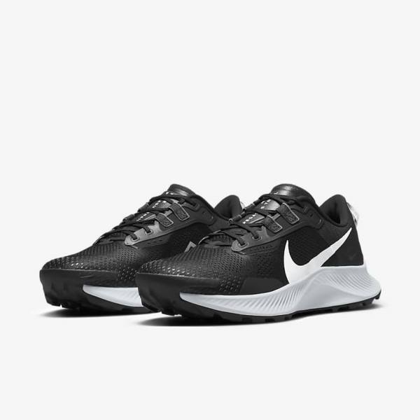 Nike Pegasus Trail 3 Trail Muške Tenisice Za Trčanje Crne Tamno Sive Platine | NK480BTZ