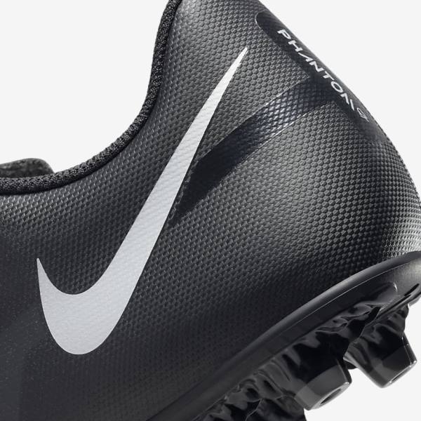 Nike Phantom GT2 Club MG Multi-Ground Ženske Tenisice Za Nogomet Crne Tamno Sive Metalne Srebrne | NK273LFX