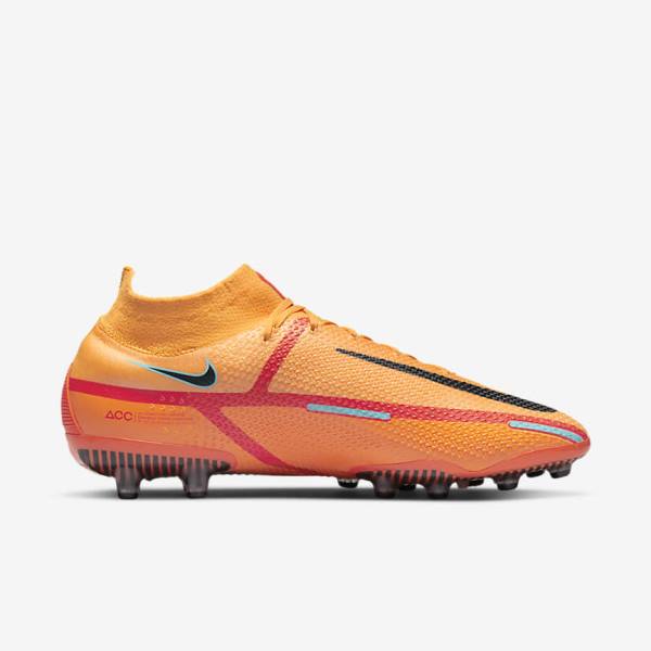 Nike Phantom GT2 Dynamic Fit Elite AG-Pro Artificial-Grass Muške Tenisice Za Nogomet Narančaste Svijetlo Crvene Crne | NK634XWF