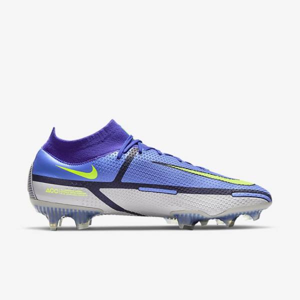 Nike Phantom GT2 Dynamic Fit Elite FG Firm-Ground Ženske Tenisice Za Nogomet Plave Sive | NK124ESV