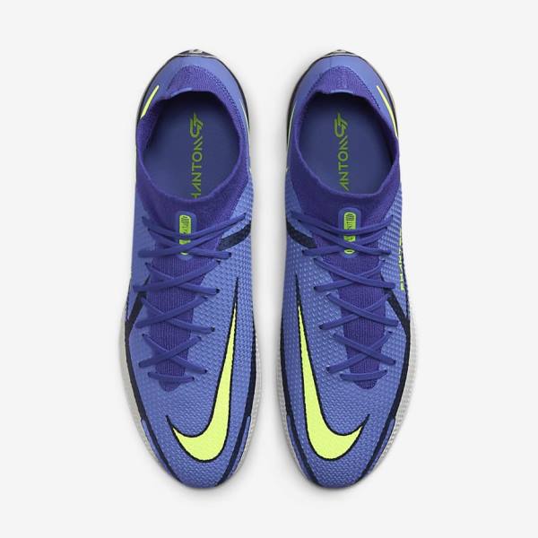 Nike Phantom GT2 Dynamic Fit Elite FG Firm-Ground Ženske Tenisice Za Nogomet Plave Sive | NK124ESV