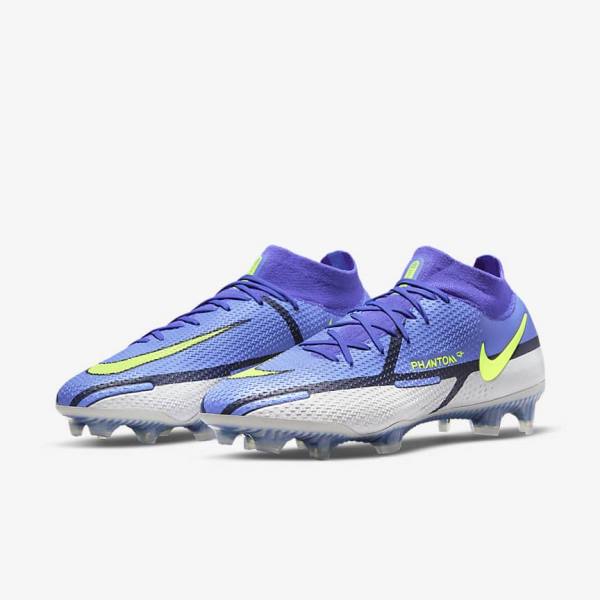 Nike Phantom GT2 Dynamic Fit Elite FG Firm-Ground Ženske Tenisice Za Nogomet Plave Sive | NK124ESV