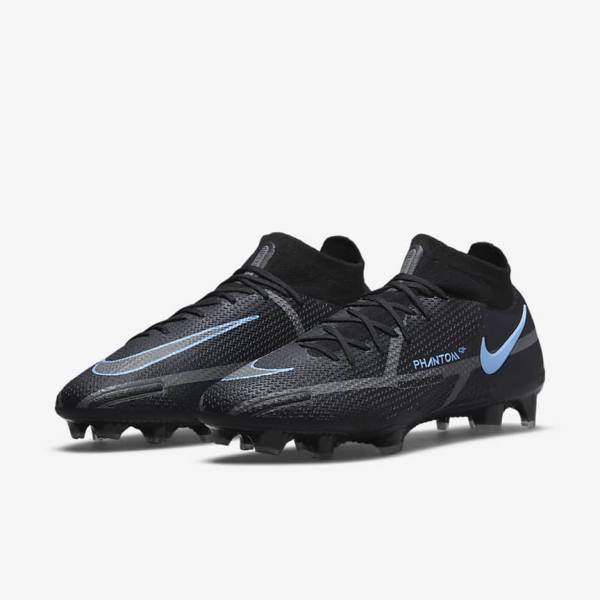 Nike Phantom GT2 Dynamic Fit Elite FG Firm-Ground Ženske Tenisice Za Nogomet Crne Sive | NK942XQN