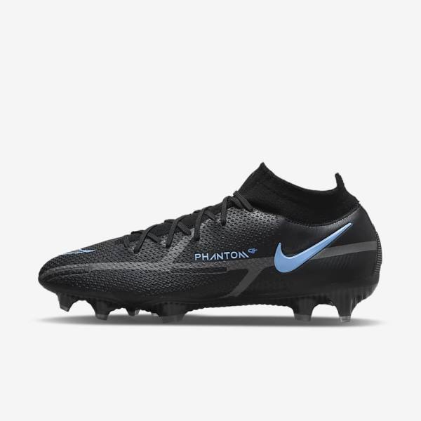 Nike Phantom GT2 Dynamic Fit Elite FG Firm-Ground Ženske Tenisice Za Nogomet Crne Sive | NK942XQN