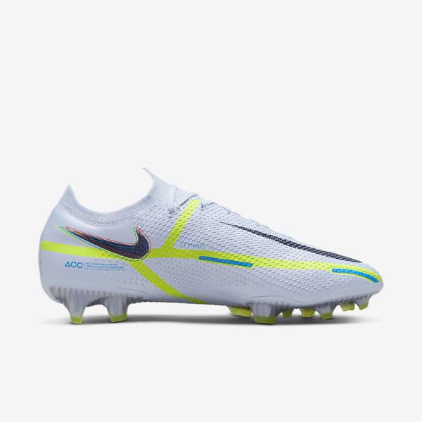 Nike Phantom GT2 Elite FG Firm-Ground Muške Tenisice Za Nogomet Sive Svijetlo Plave | NK287CTI