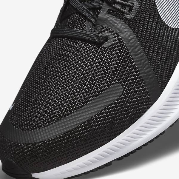 Nike Quest 4 Road Muške Tenisice Za Trčanje Crne Tamno Sive Bijele | NK381BVE