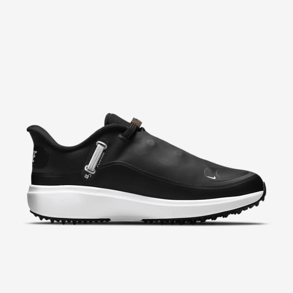 Nike React Ace Tour Ženske Cipele za golf Crne Metalne Tamno Sive Bijele | NK978QSO