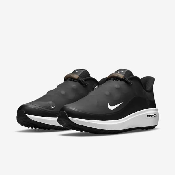 Nike React Ace Tour Ženske Cipele za golf Crne Metalne Tamno Sive Bijele | NK978QSO