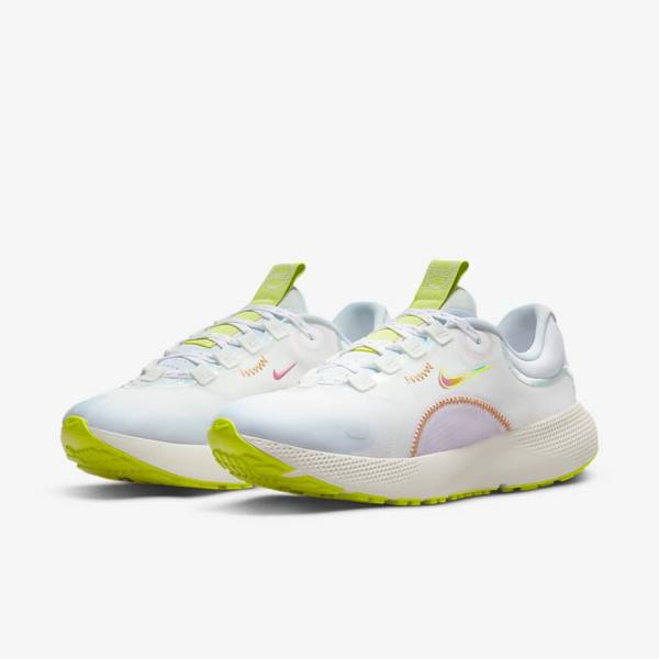 Nike React Escape Run Road Ženske Tenisice Za Trčanje Bijele Zelene Visebojne | NK578EPW