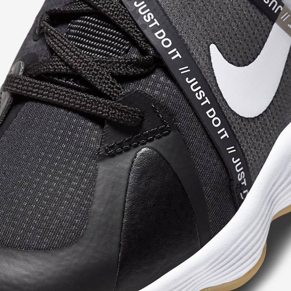 Nike React HyperSet Indoor Court Muške Tenisice Za Trening Crne Svijetlo Smeđe Bijele | NK185VKC