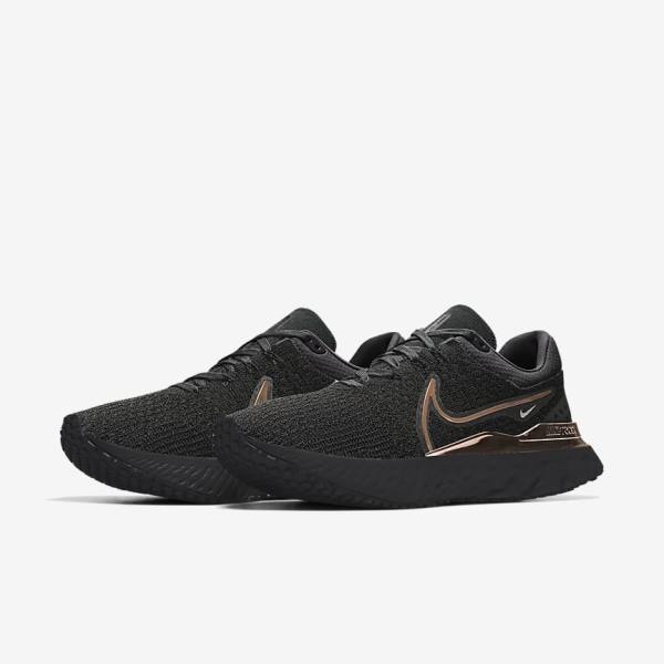 Nike React Infinity Run 3 By You Custom Road Muške Tenisice Za Trčanje Crne | NK190DER