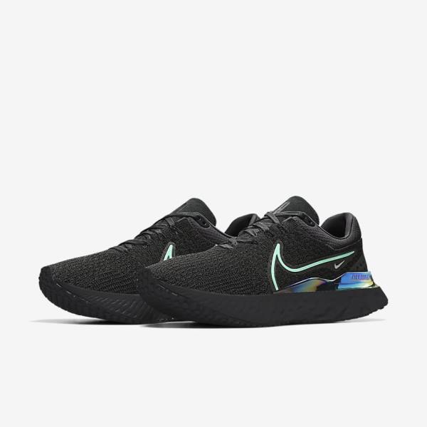 Nike React Infinity Run 3 By You Custom Road Ženske Tenisice Za Trčanje Crne | NK682JAU