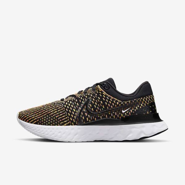 Nike React Infinity Run Flyknit 3 Road Muške Tenisice Za Trčanje Crne Plave Roze Bijele | NK037IZB