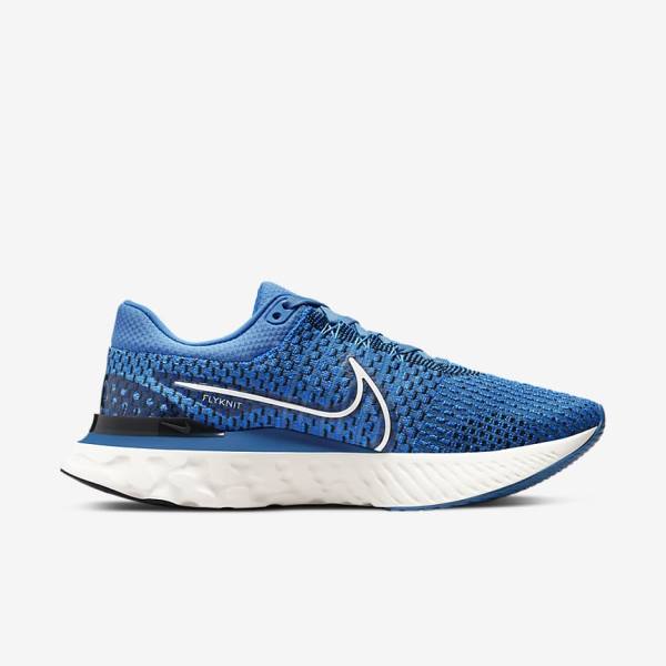 Nike React Infinity Run Flyknit 3 Road Muške Tenisice Za Trčanje Plave Crne | NK547BOA