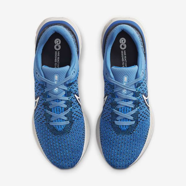 Nike React Infinity Run Flyknit 3 Road Muške Tenisice Za Trčanje Plave Crne | NK547BOA