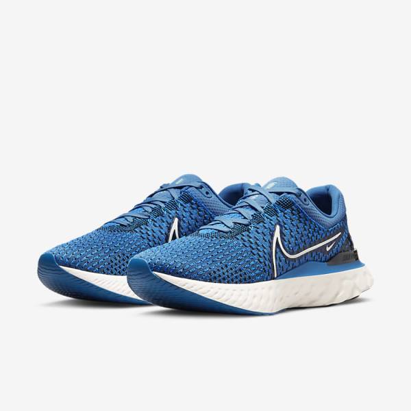 Nike React Infinity Run Flyknit 3 Road Muške Tenisice Za Trčanje Plave Crne | NK547BOA