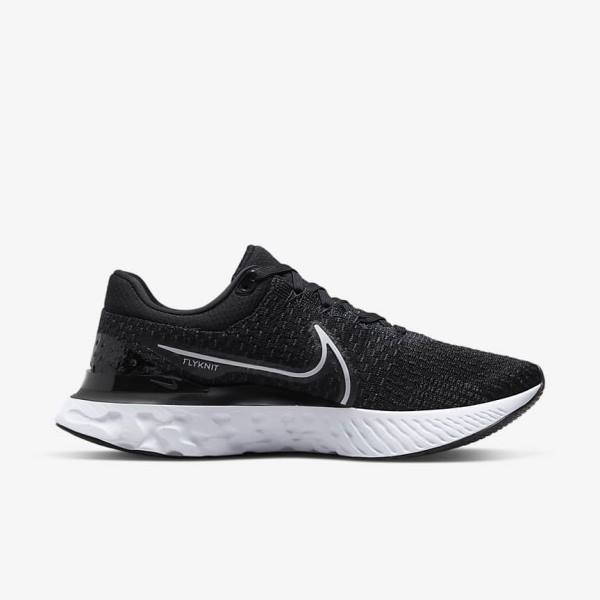 Nike React Infinity Run Flyknit 3 Road Muške Tenisice Za Trčanje Crne Bijele | NK693LCY