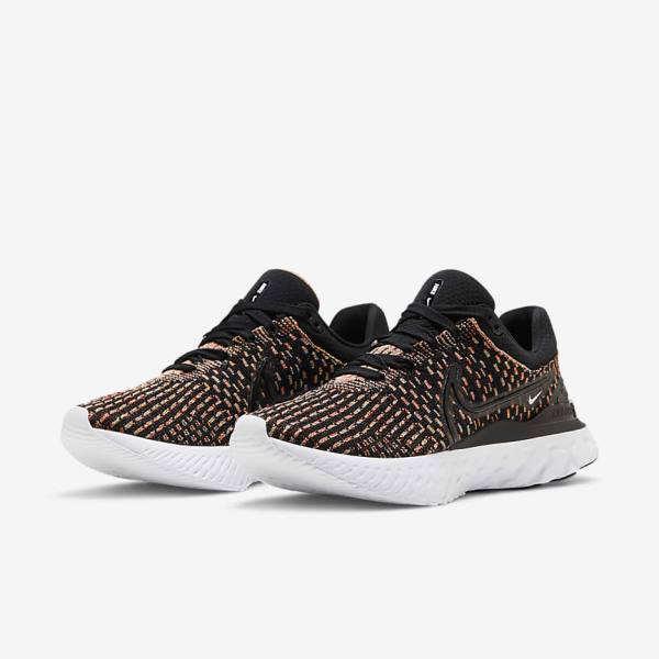 Nike React Infinity Run Flyknit 3 Road Ženske Tenisice Za Trčanje Crne Plave Roze Bijele | NK562FGQ