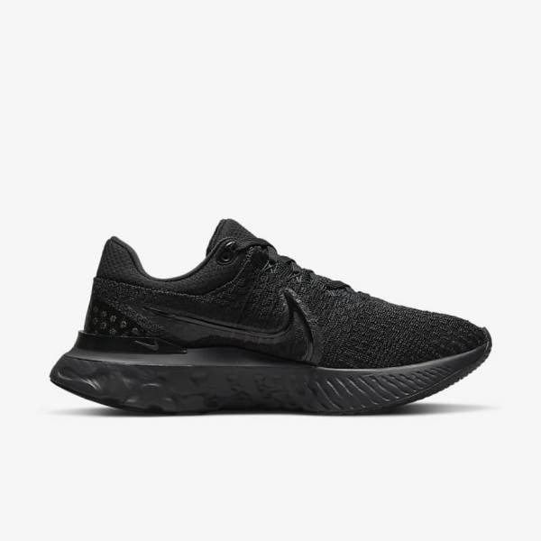 Nike React Infinity Run Flyknit 3 Road Ženske Tenisice Za Trčanje Crne | NK739XTR