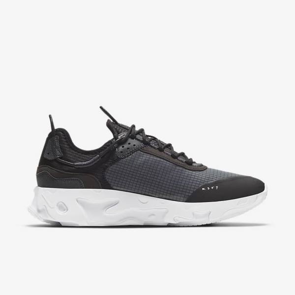 Nike React Live Muške Tenisice Crne Tamno Sive Bijele | NK839KYH