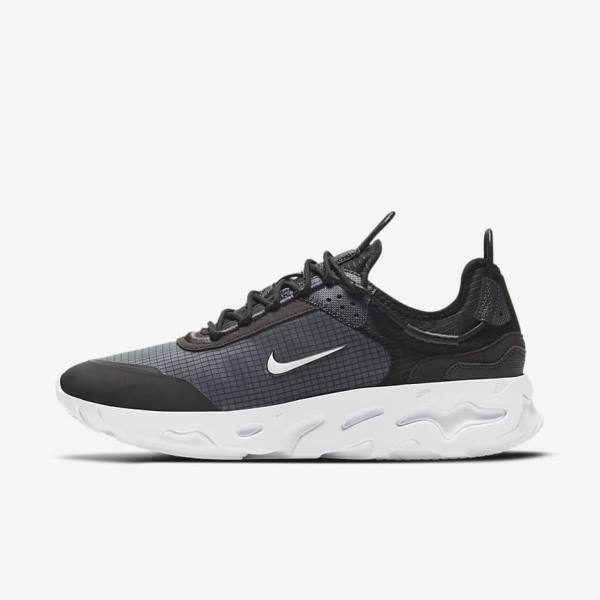 Nike React Live Muške Tenisice Crne Tamno Sive Bijele | NK839KYH