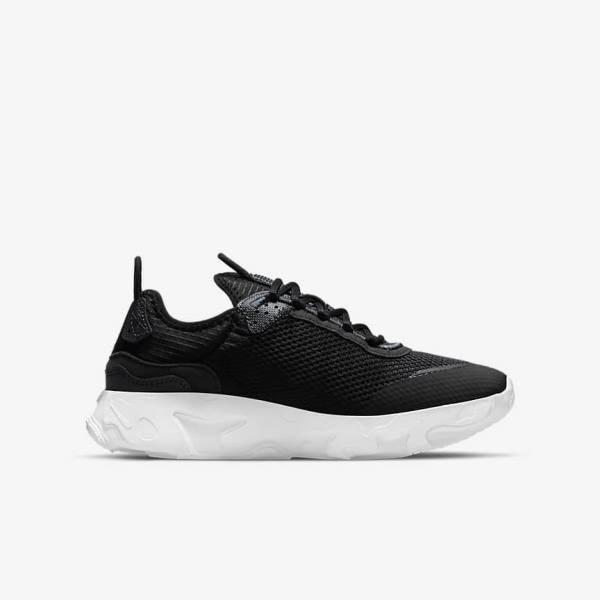 Nike React Live Older Dječje Tenisice Crne Tamno Sive Bijele | NK081AVQ