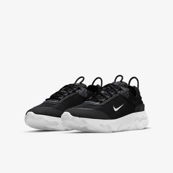 Nike React Live Older Dječje Tenisice Crne Tamno Sive Bijele | NK081AVQ