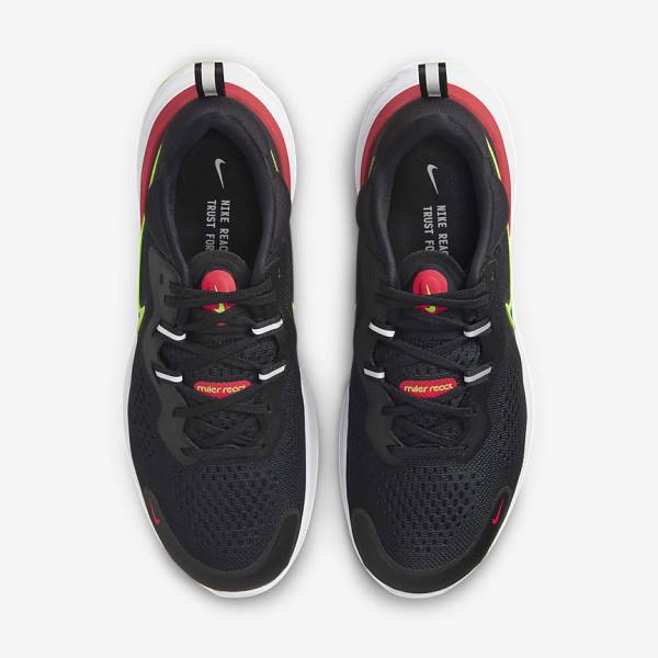 Nike React Miler 2 Road Muške Tenisice Za Trčanje Crne Crvene Bijele Zelene | NK432HPY