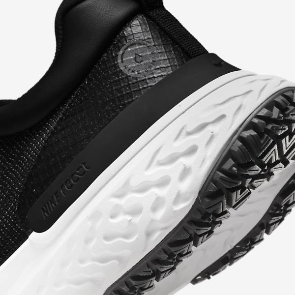 Nike React Miler 2 Shield Weatherised Road Muške Tenisice Za Trčanje Crne Svijetlo Sive Platine | NK149TKF