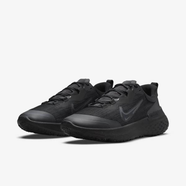 Nike React Miler 2 Shield Weatherised Road Muške Tenisice Za Trčanje Crne Tamno Sive Crne | NK915CHS