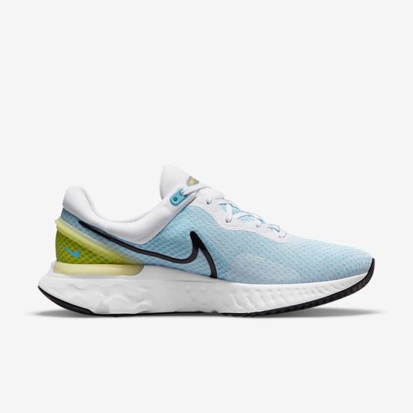 Nike React Miler 3 Road Muške Tenisice Za Trčanje Bijele Plave Crne | NK592MLW