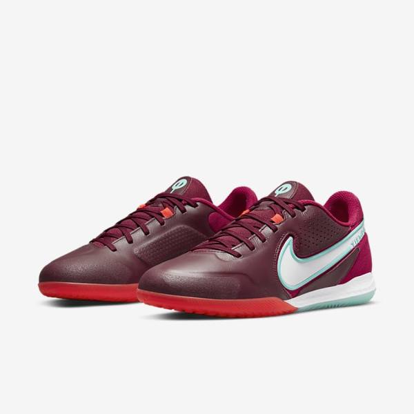 Nike React Tiempo Legend 9 Pro IC Indoor-Court Muške Tenisice Za Nogomet Crvene Svijetlo Crvene Bijele | NK569GPI